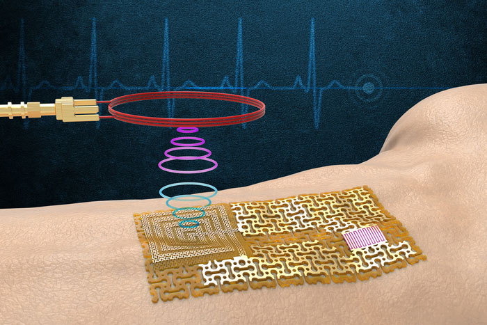 Chip-free sensor for electronic skin