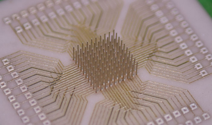 3D nano-printed, ultra-high-density microelectrode array