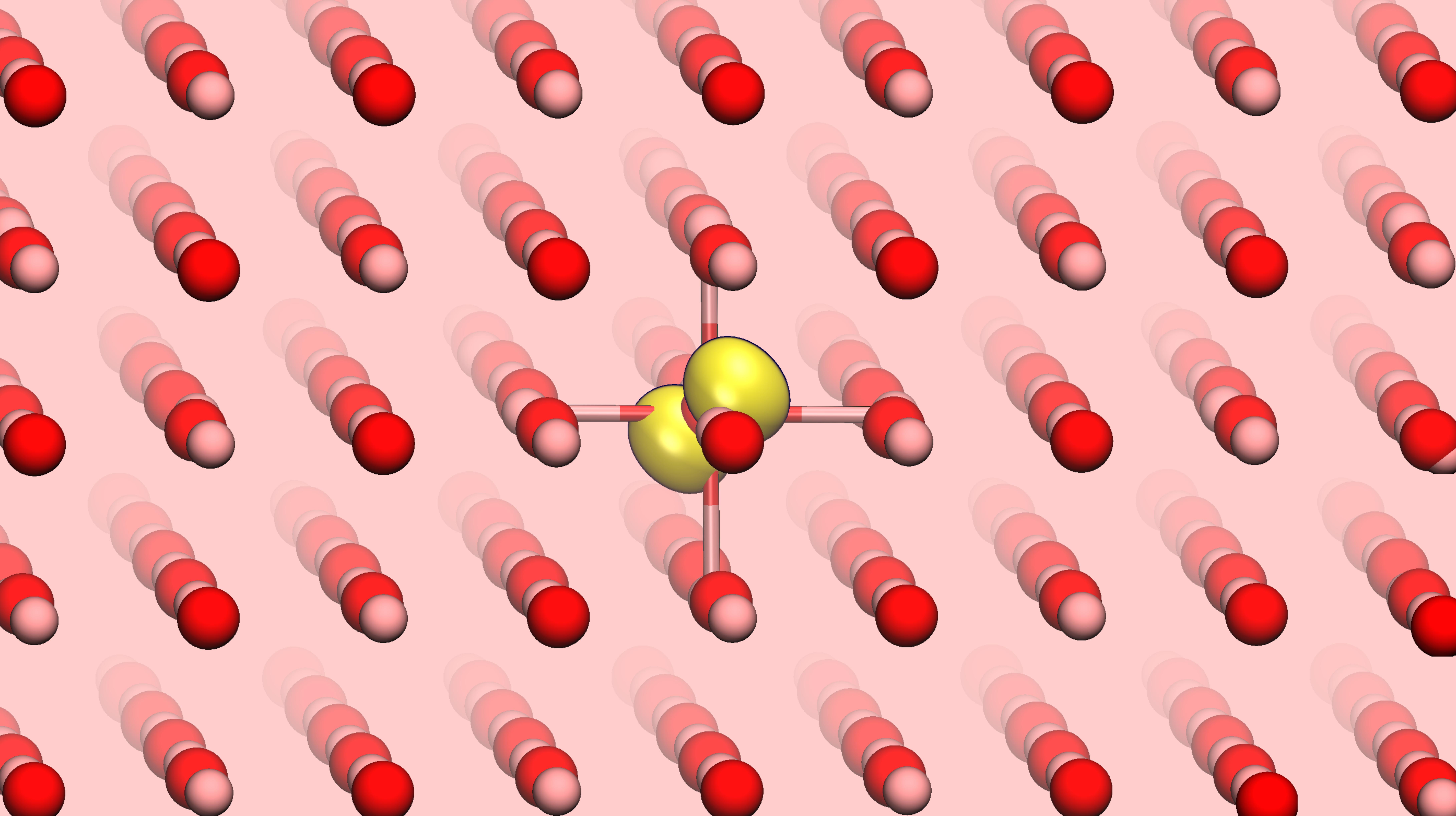 A polaron forming in magnesium oxide atoms