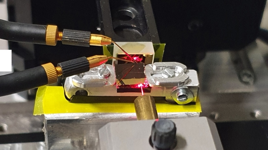 experimental setup for miniaturized infrared detectors