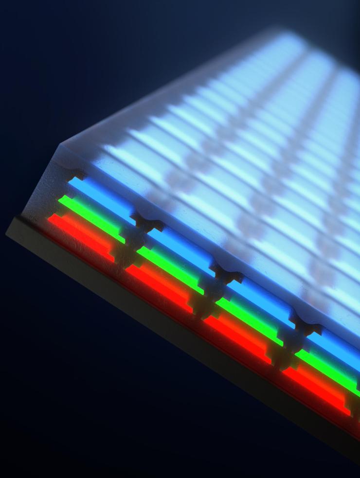 Illustration of stacked LEDs