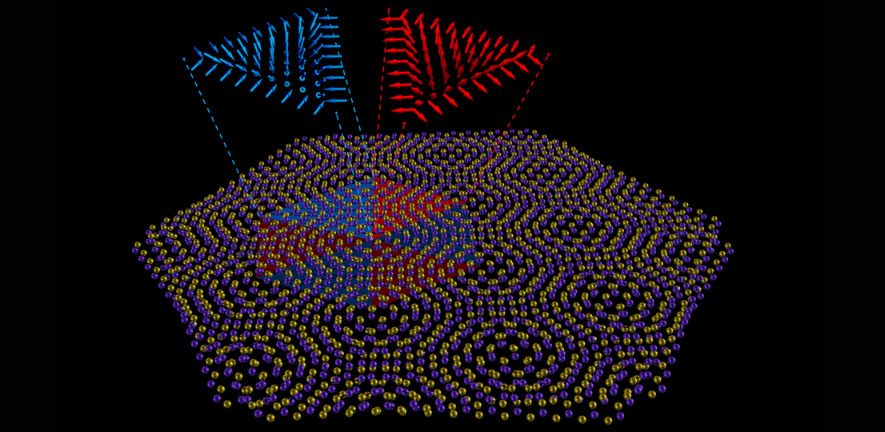 Illustration of merons in a twisted bilayer