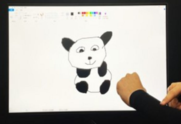 A touch-responsive fabric armband – for flexible keyboards, wearable sketchpads