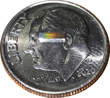 Photonic integrated chip on a dime