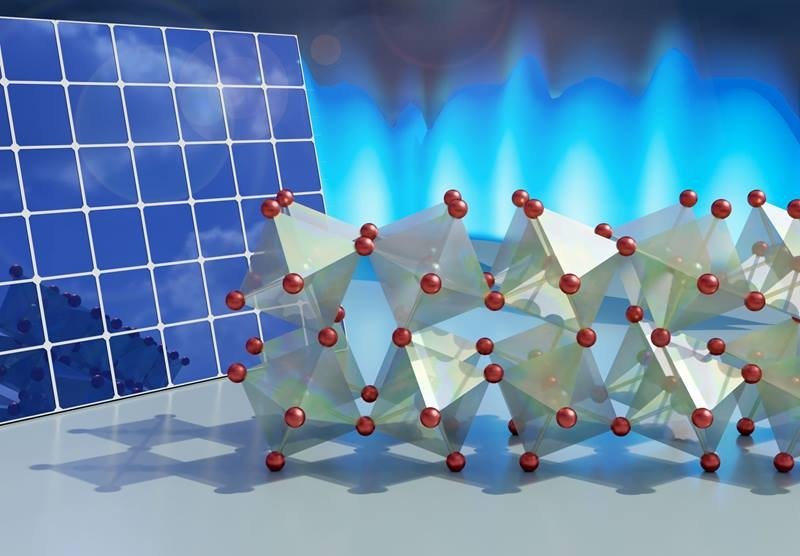 The atomic structure in an inorganic perovskite