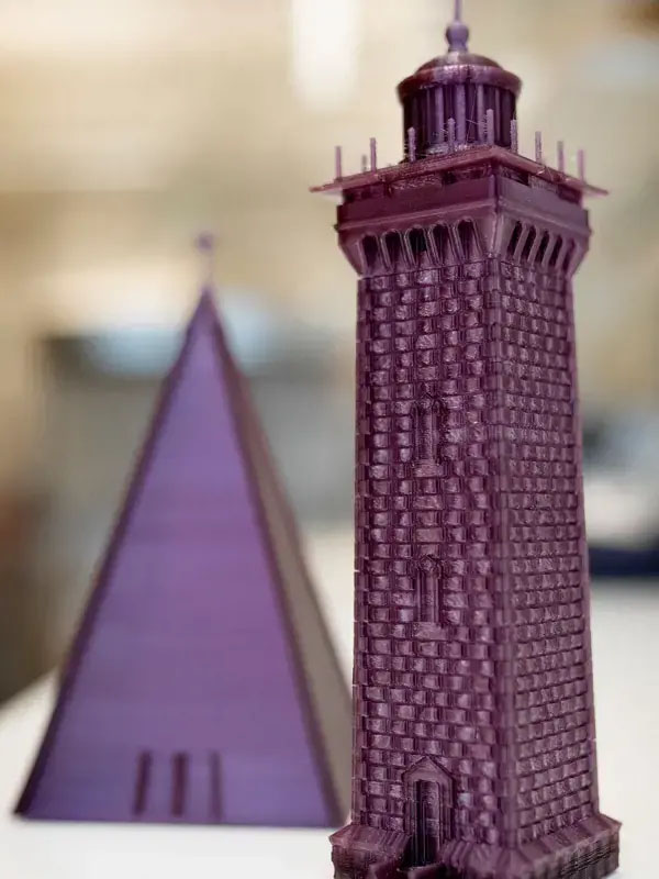 A 3D-printed model of Vinga Lighthouse