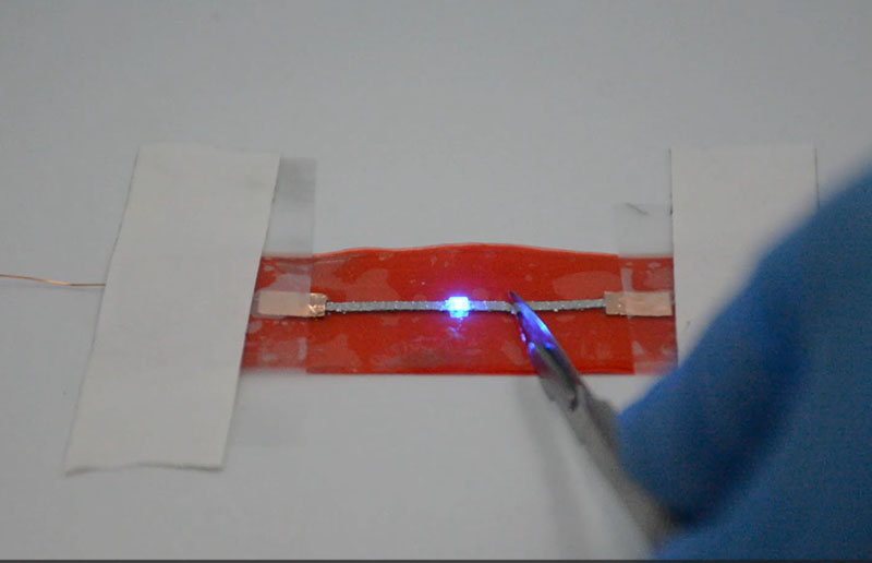 conductive and stretchable electronic material