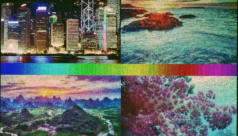 a four set of digital images made by DNA