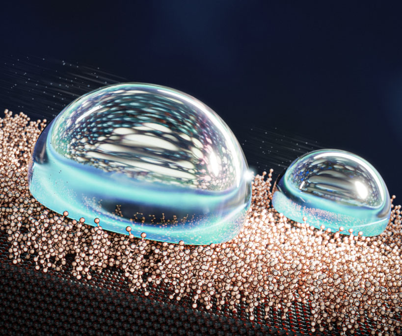 droplet-repellent surface
