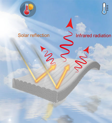 The scheme for passive cooling based on nanocellulose radiative cooler