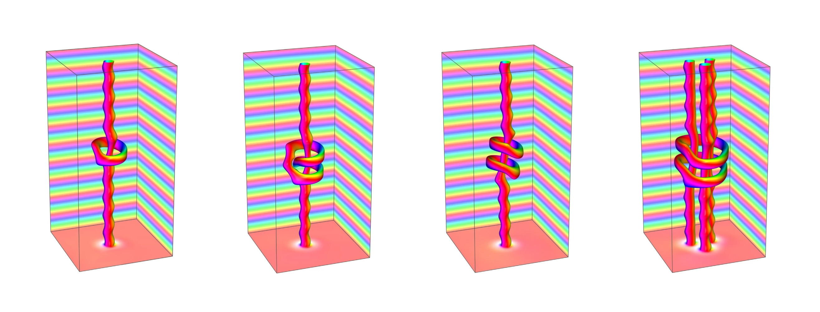 Computer simulations of hopfion rings of different topological charges