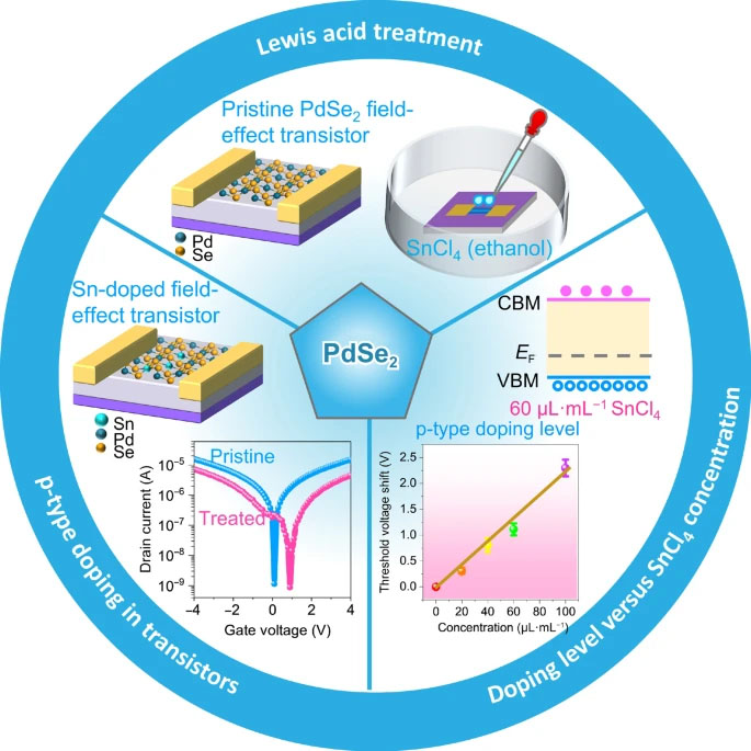 Palladium diselenide transistors for optoelectronic devices