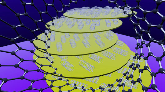 Graphic illustration of carbon nanotubes