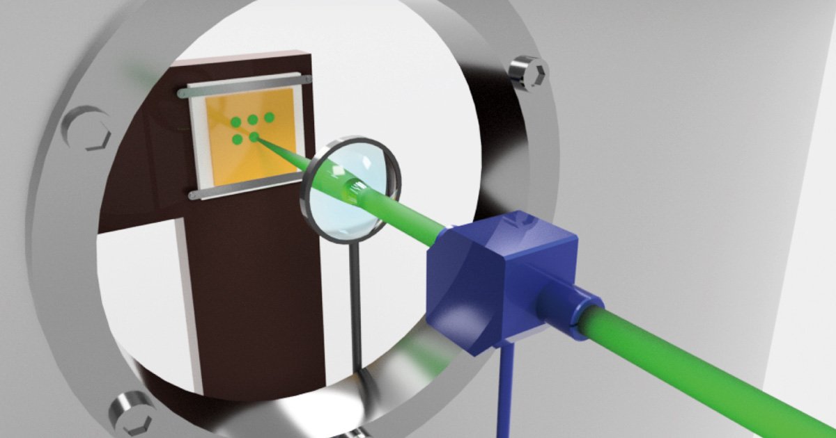 Laser heating setup for preparing a transparent magnetic material