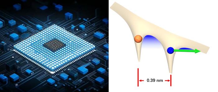 electronic chip and the Van der Waals complex with an internuclear distance 0.39 nm