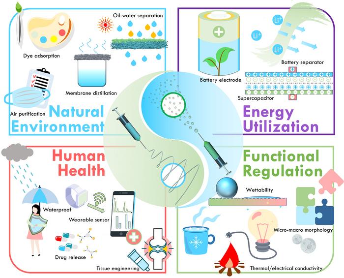 Typical applications of EES for the natural environment, energy utilization, human health, and functional regulation