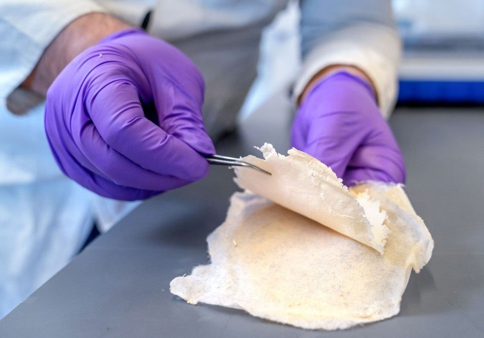 Nanofiber-coated cotton bandages