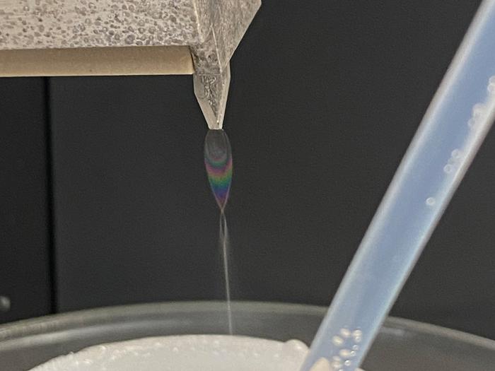 Attosecond physics water spray sample