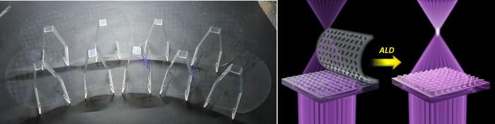 UV produced metalenses