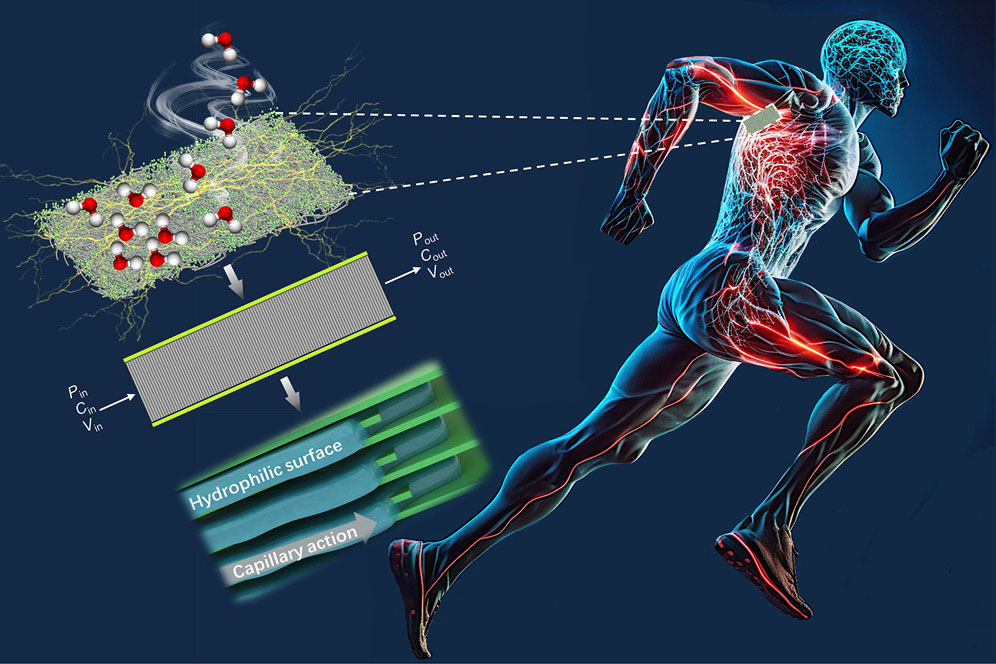 hydroelectric nanogenerator for wearable electronics
