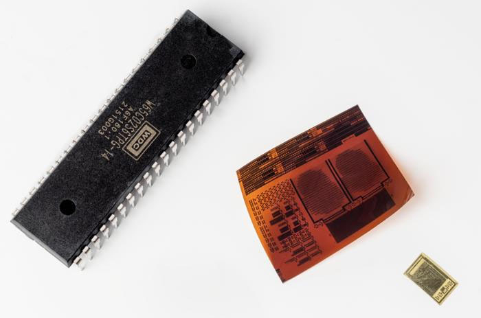 Three 6502 microprocessors