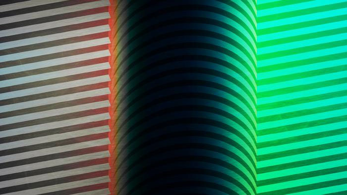 a hole etched into alternating layers of silicon oxide and silicon nitride using plasma