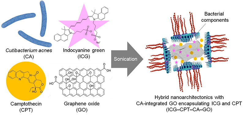 Fabrication of graphene oxide nanocomposite by single-step sonification process