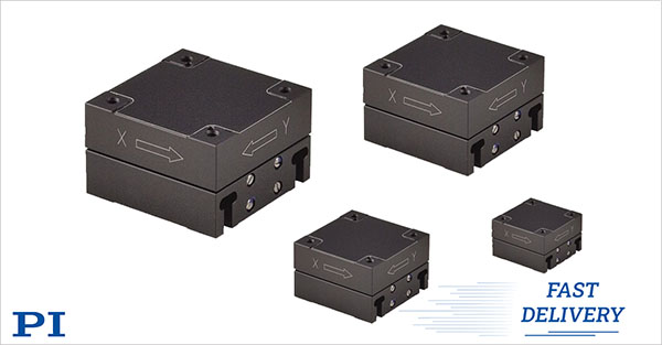 PI’s long-travel XY piezo nanopositioners / scanners are available for fast delivery