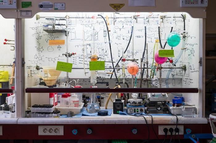A typical chemical fume hood