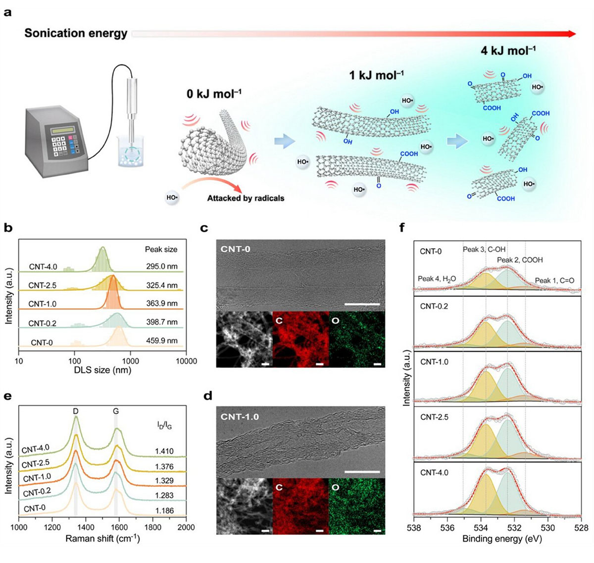 Synthesis and characterization of sonicated CNT catalysts