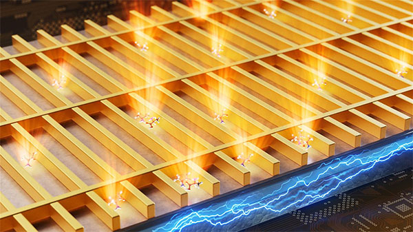 engineers have harnessed quantum physics to detect the presence of biomolecules without the need for an external light source