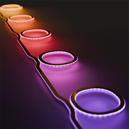 Artist's illustration of a tunable ring laser