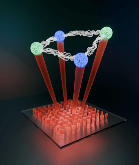 Artistic representation of metasurface quantum graphs