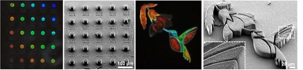 nanofabricated hummingbird art