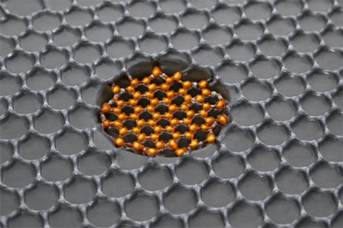 synthetizing 2D metals inside graphene nanopores