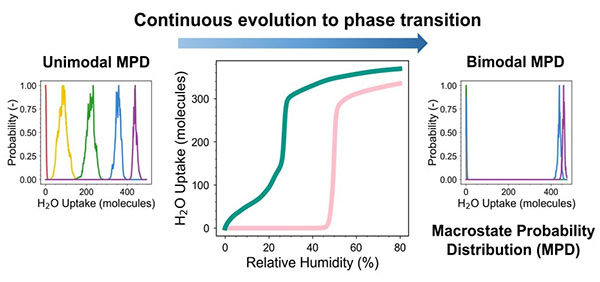 S-shaped adsorption isotherms can exhibit distinct phase behaviors, ranging from continuous evolution to sharp phase transitions