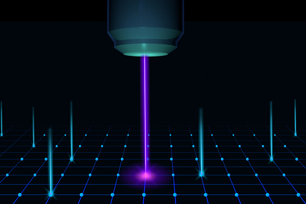 an optical super-resolution technique that maps quantum emitters to lattice sites with atomic localization precision