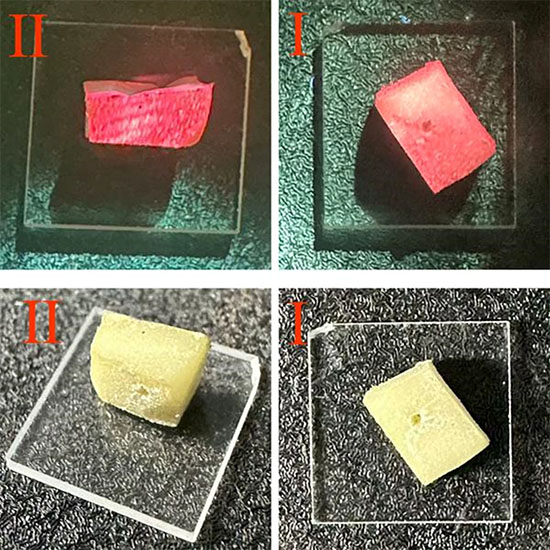 biomaterial-based random laser in daylight and when activated