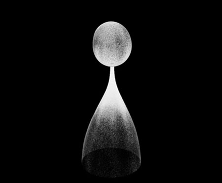 3D X-ray microtomography reveals the internal geometry of a deformed microsphere