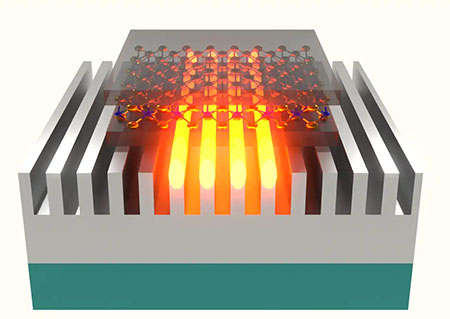chip made from silver efficiently guides energy to an experimental sample via an array of meticulously sized grooves