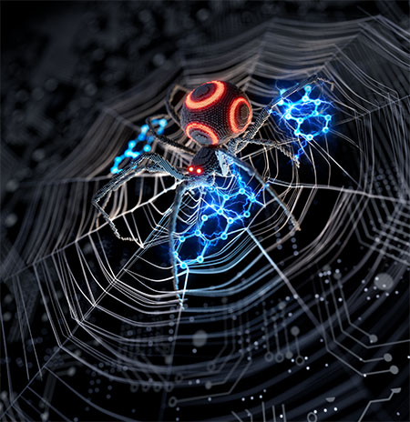 Artist’s illustration of a lanthanide-doped nanoparticle