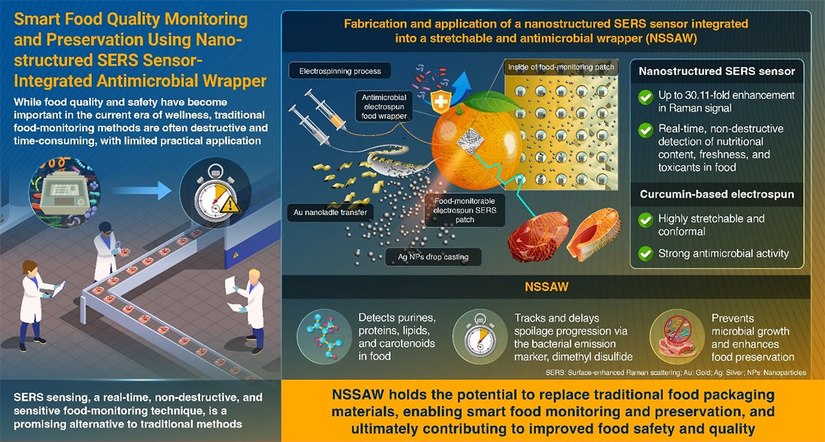 A novel wrapper that facilitates real-time, non-destructive detection of nutritional components in food