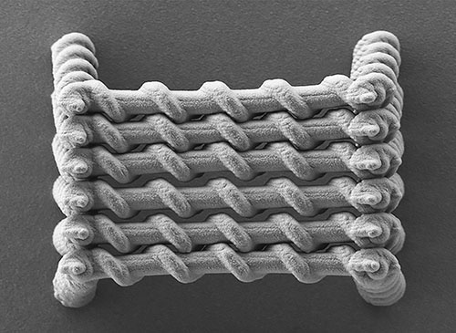 SEM image of twisted magnetic nanotubes