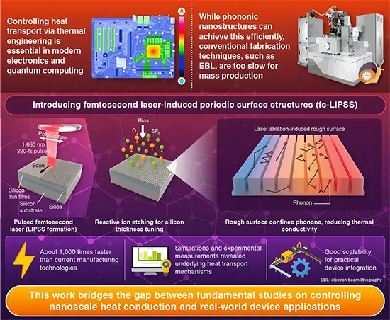 Using Lasers to Make Nanostructures That Control Heat Transport