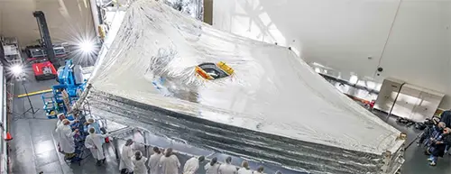 The sunshield of the James Webb Space Telescope