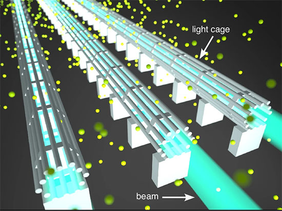 Design of light cages for enhanced light-matter interaction