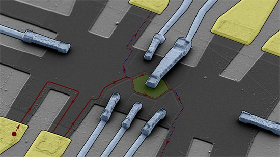 Quantum interference experiment imaged with an electron microscope