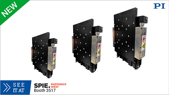 The V-571.Z vertical translation stage features a user-adjustable magnetic counterbalance, a direct-drive motor and optional absolute-measuring linear encoder.
