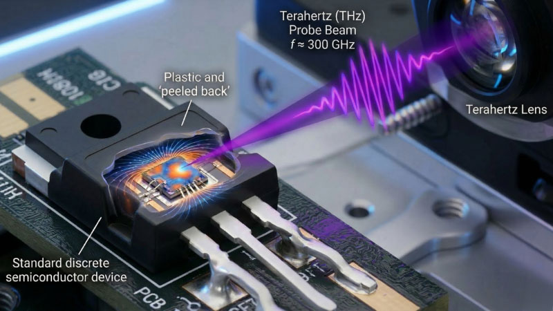 Non-Contact Probing of Active Semiconductor Devices Using Terahertz Waves