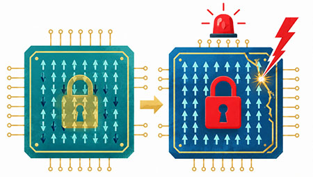 Key protection via magnetization state transitions
